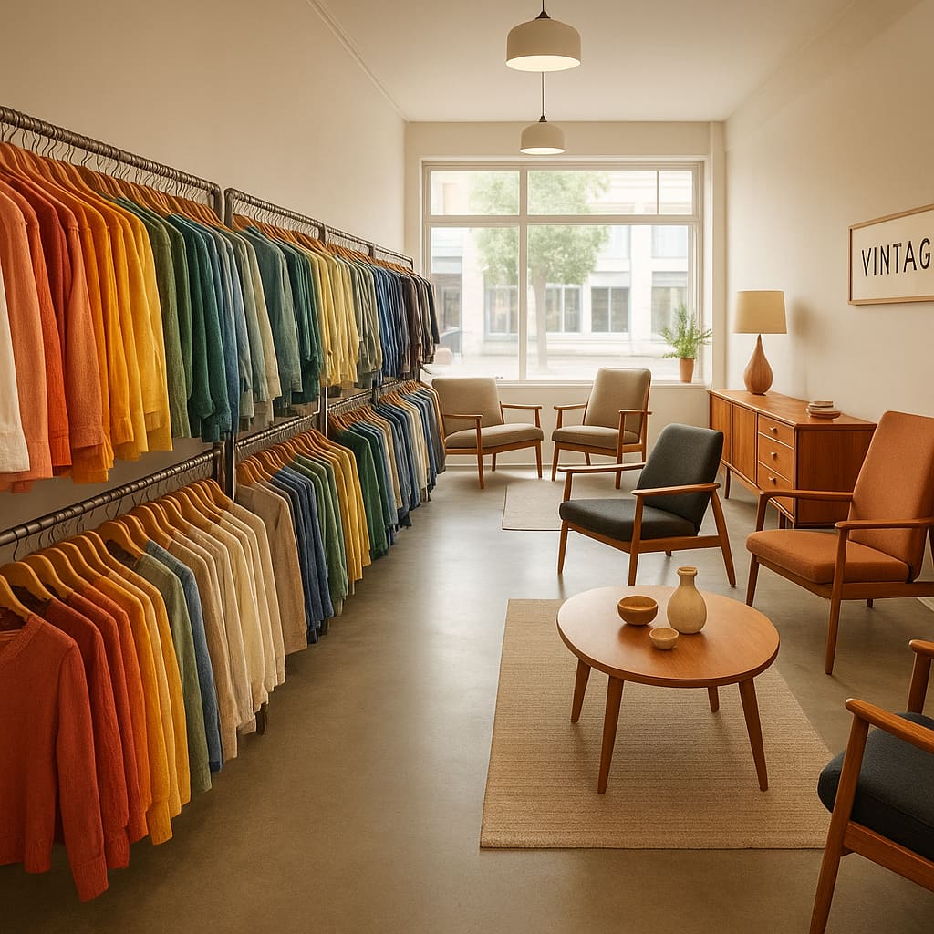 Innenansicht des Aministrel Second Hand Shops